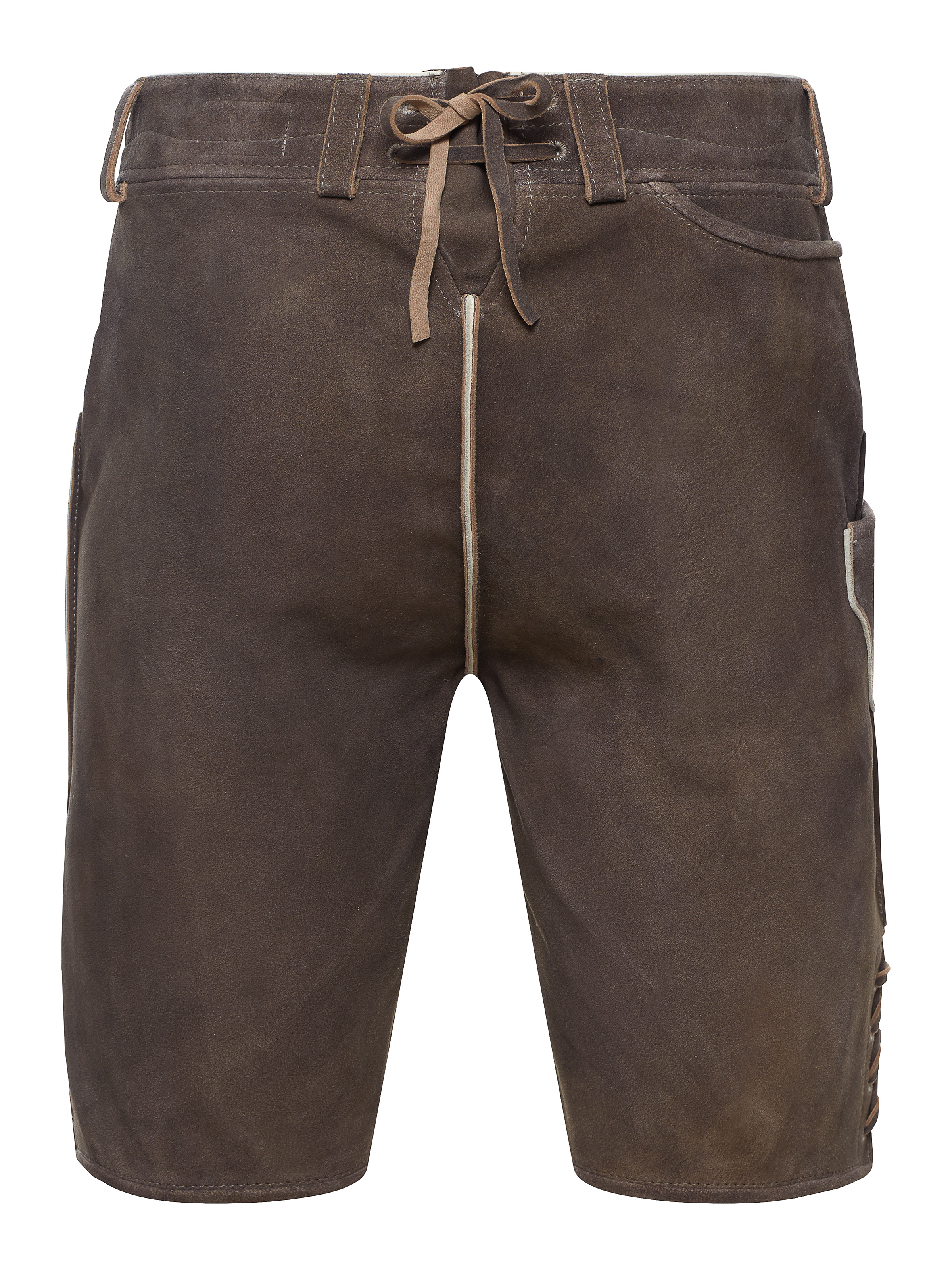 Dunkelbraune Lederhose 