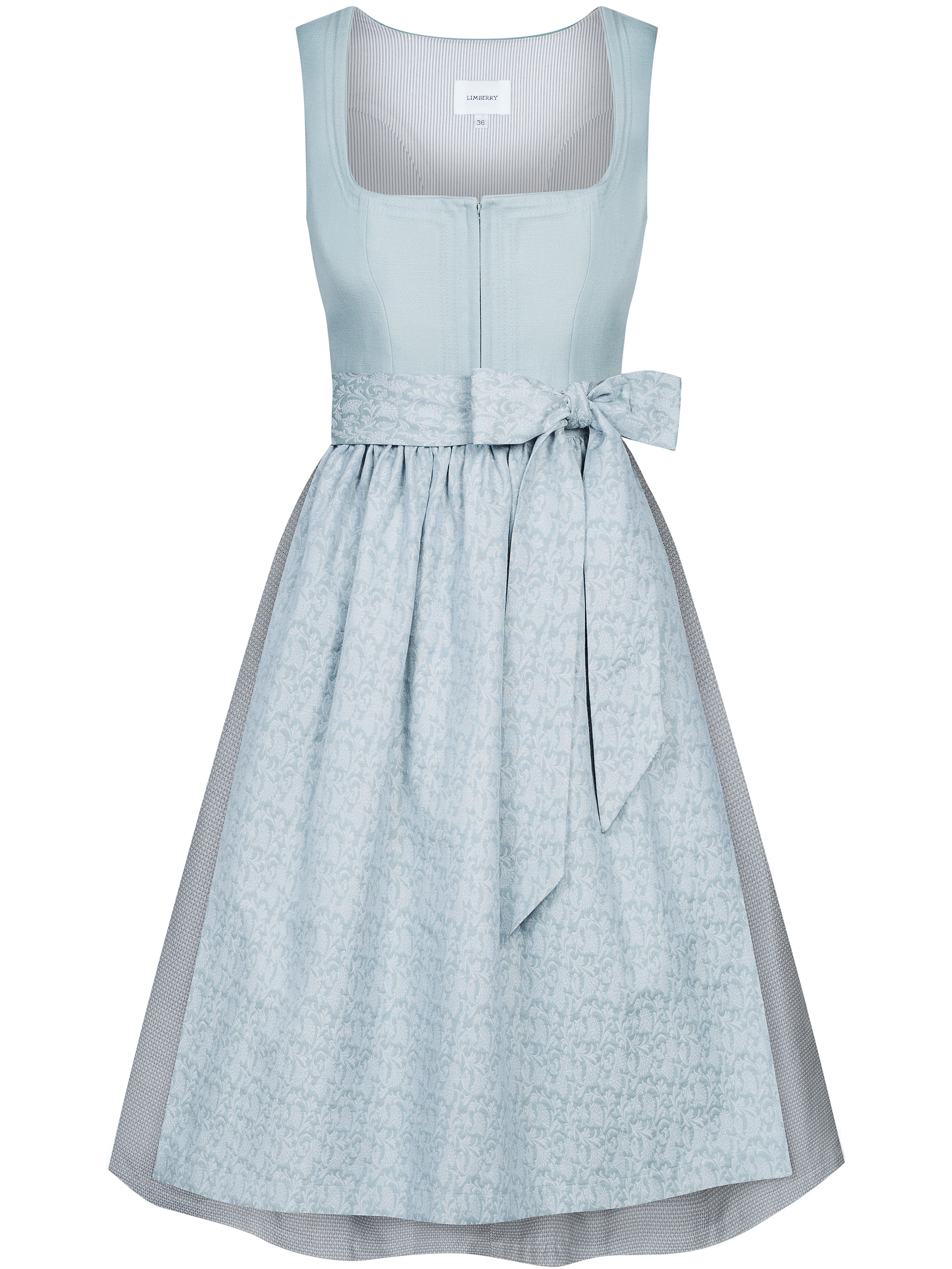 Dirndl in Mint mit Schnursteppung