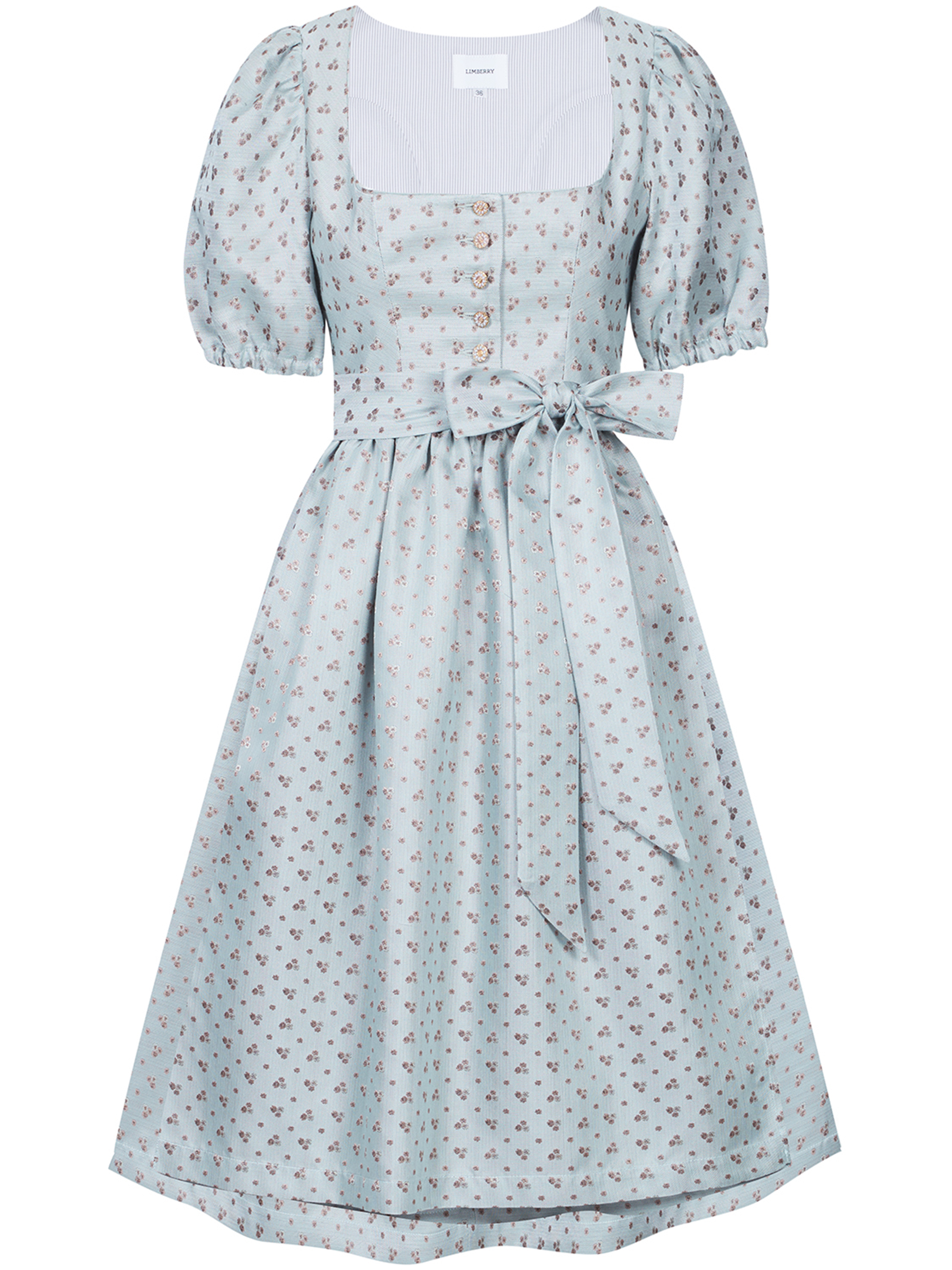 Hellblaues Dirndl mit Puffärmeln