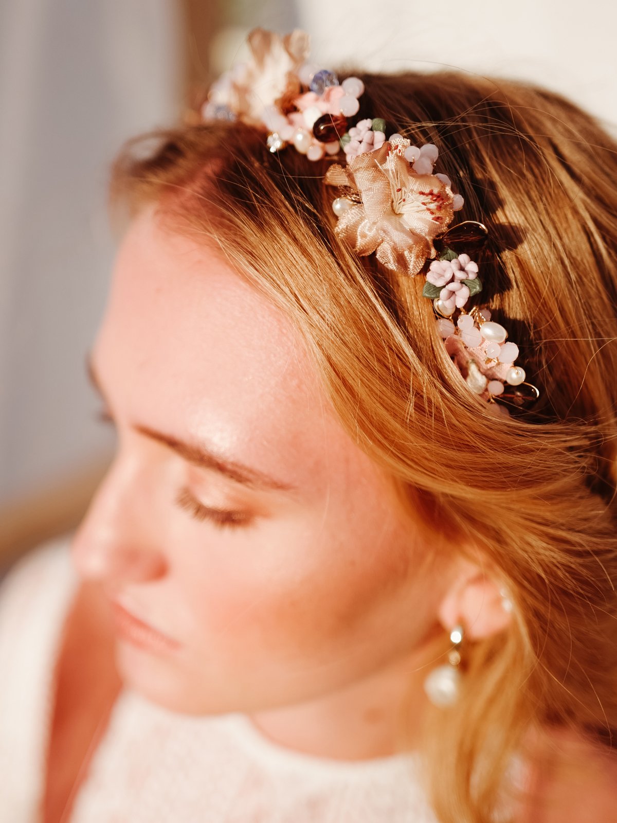 Headpiece in Apricot