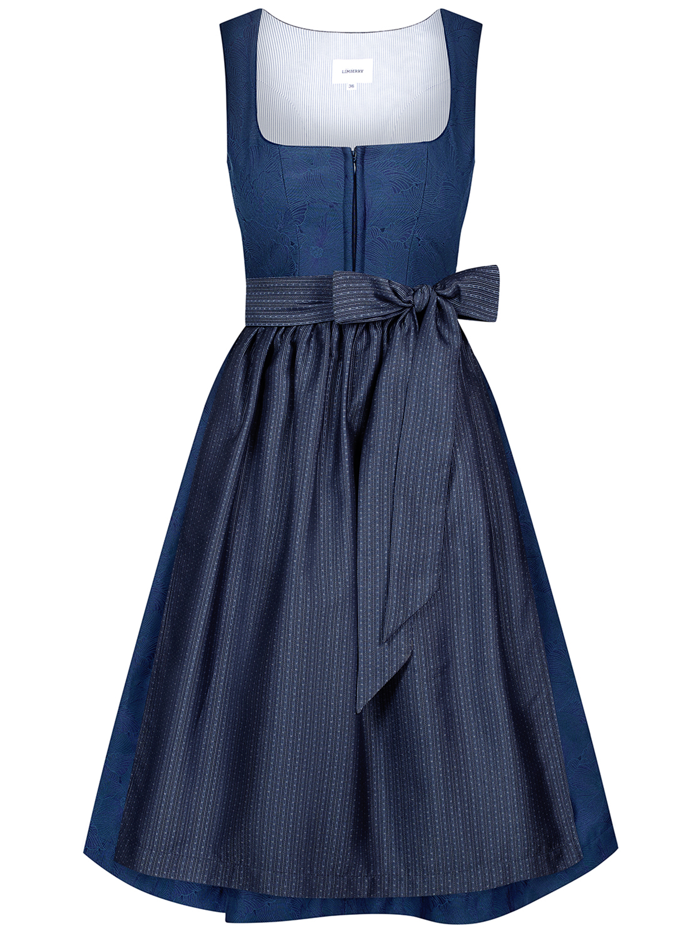 Mitternachtsblaues Dirndl mit floralem Muster