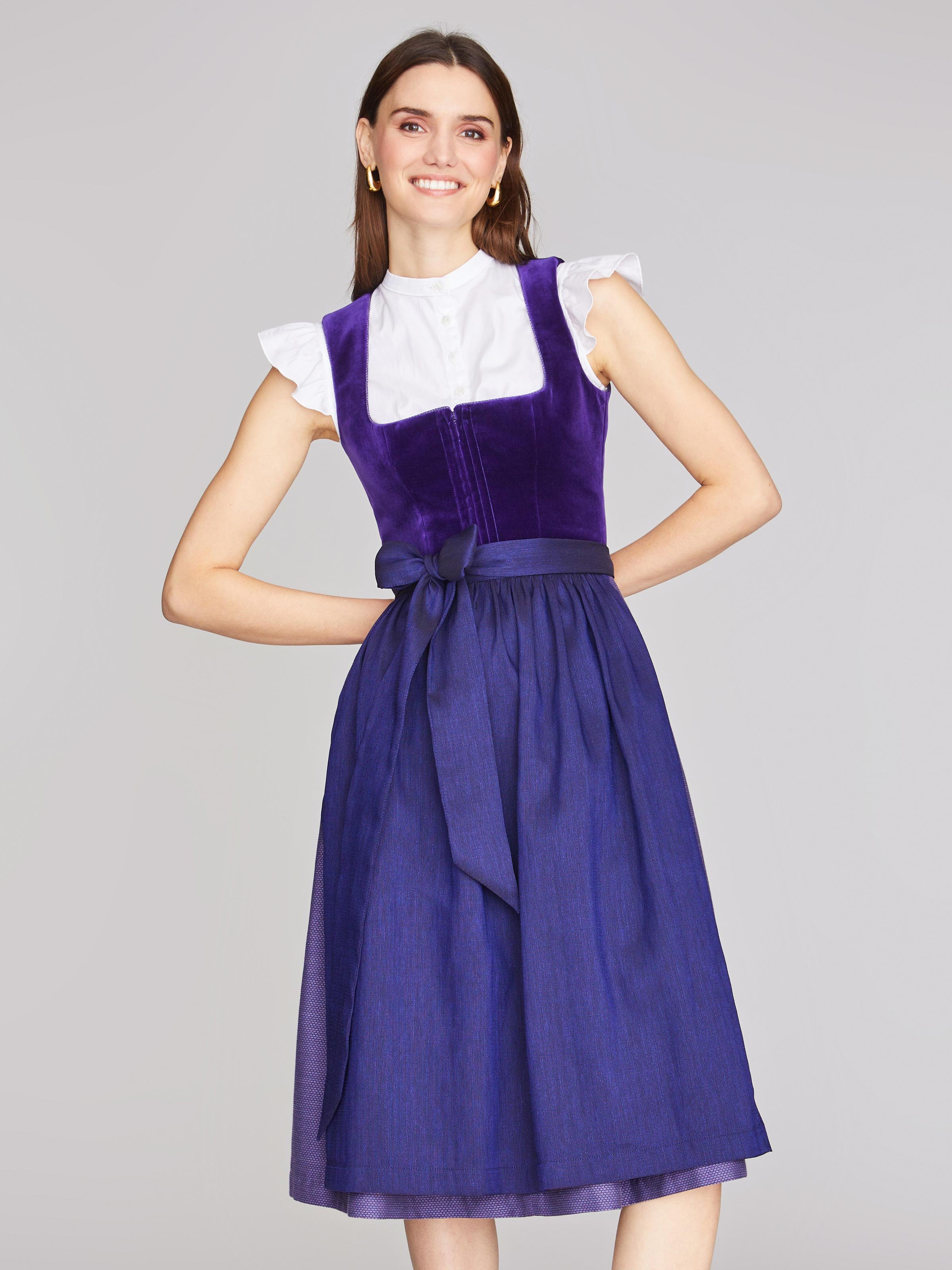 Limberry Lila-farbenes Dirndl mit Samt-Mieder - SOFIA PURPLE VELVET