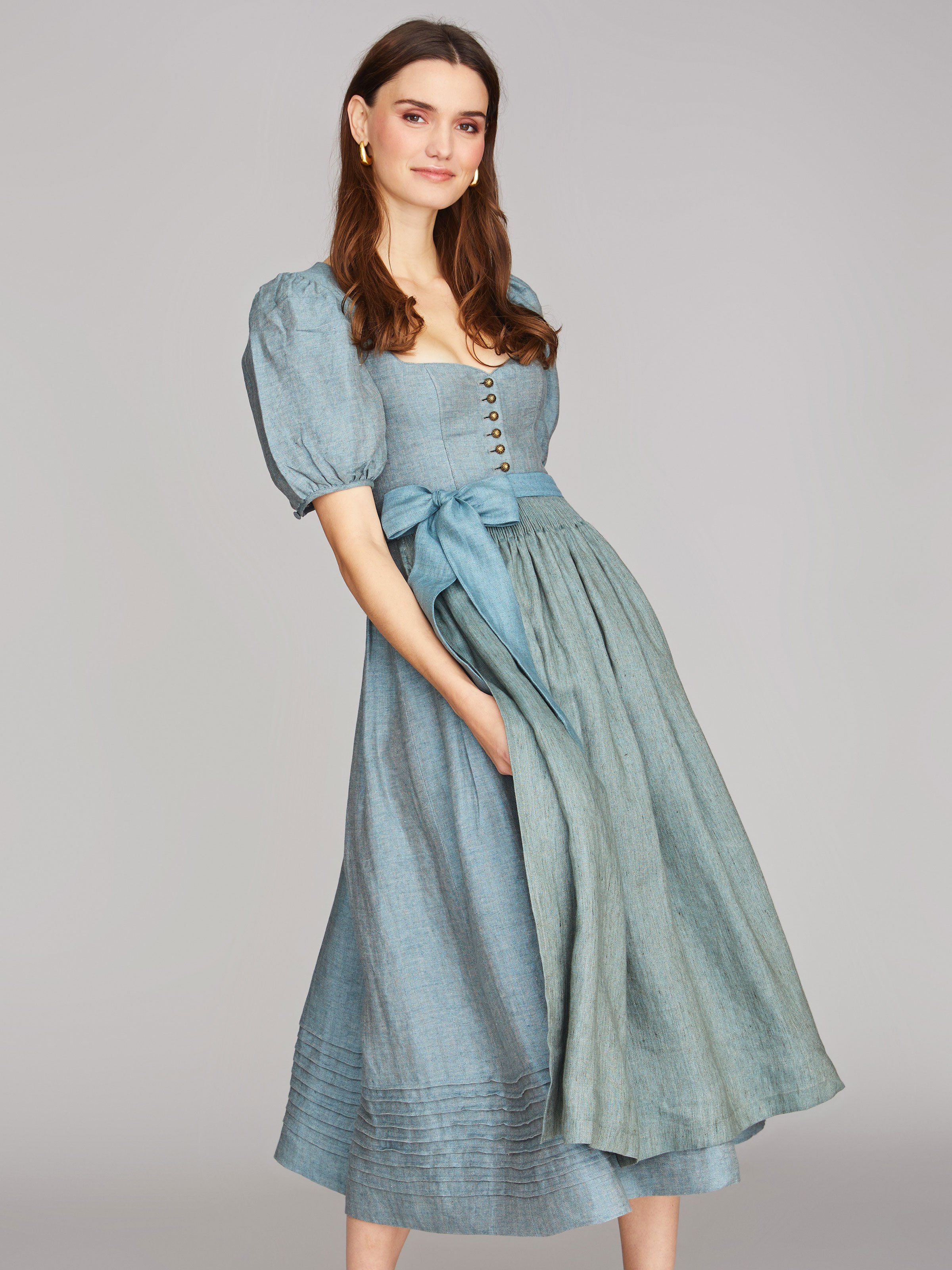 Limberry Blaues Dirndl mit Ärmeln - LINA ARONA BLUE