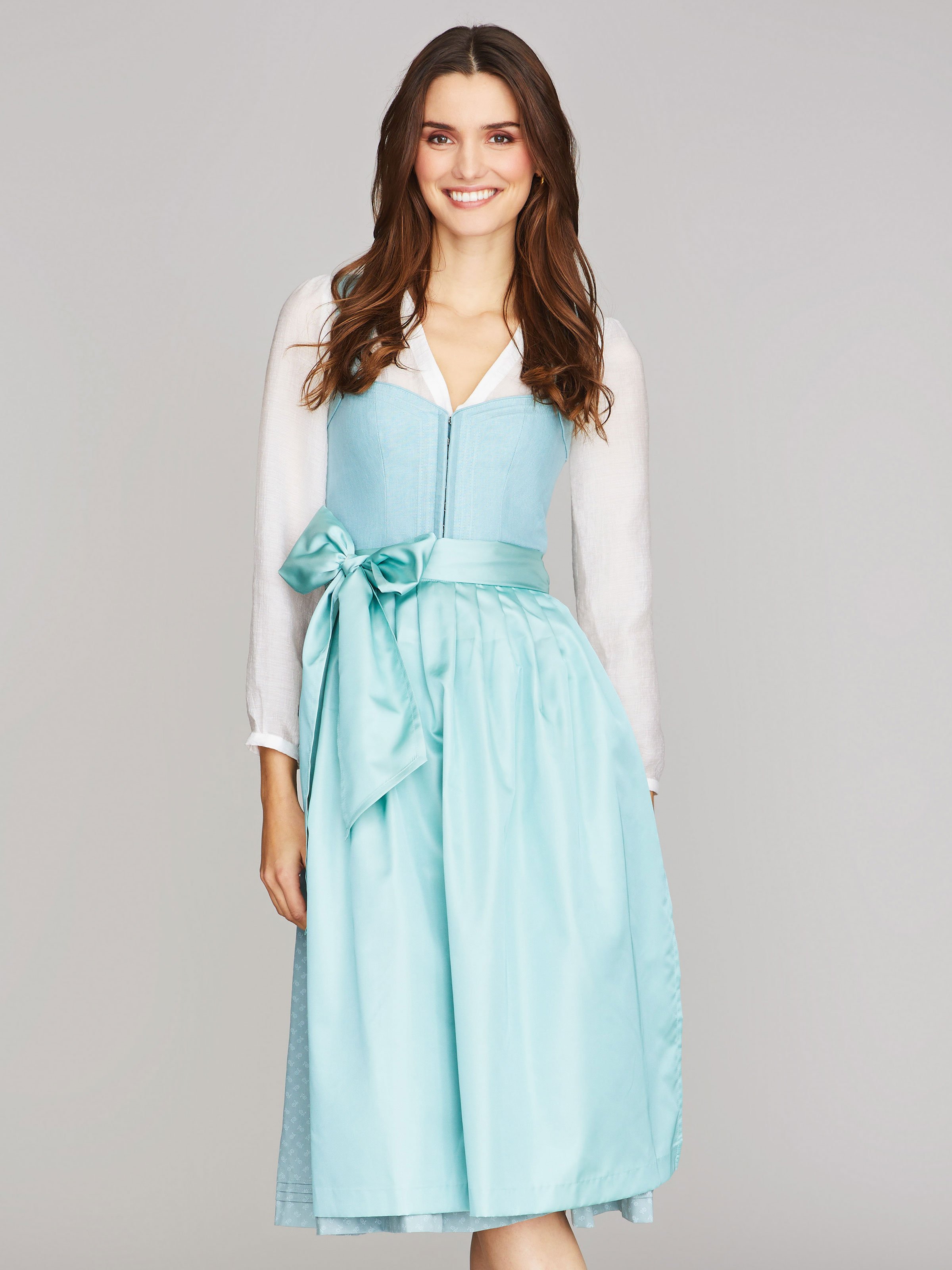 Limberry Hellblaues Dirndl mit Leinen-Mieder - NELLIE GRAPE