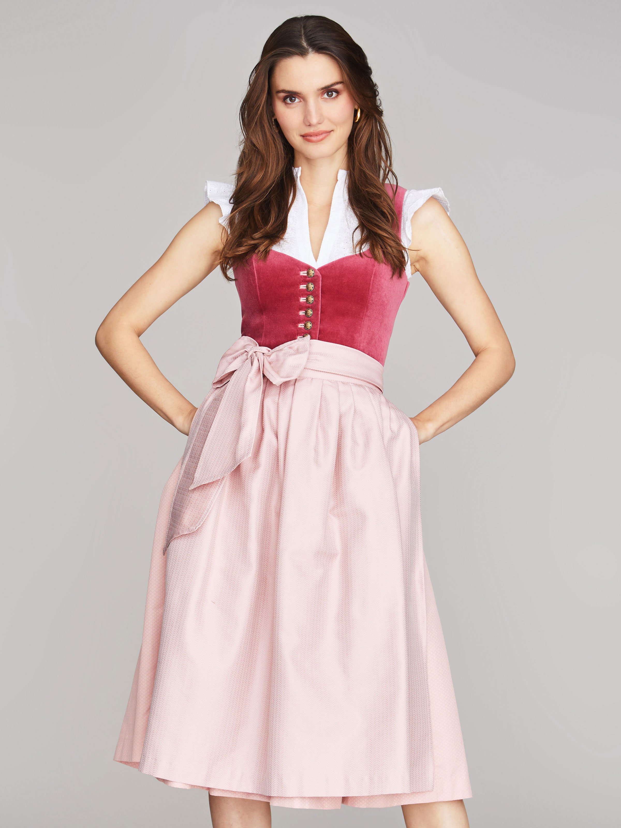 Limberry Pinkes Dirndl mit Samt-Mieder - JANNI VELVET TULIP