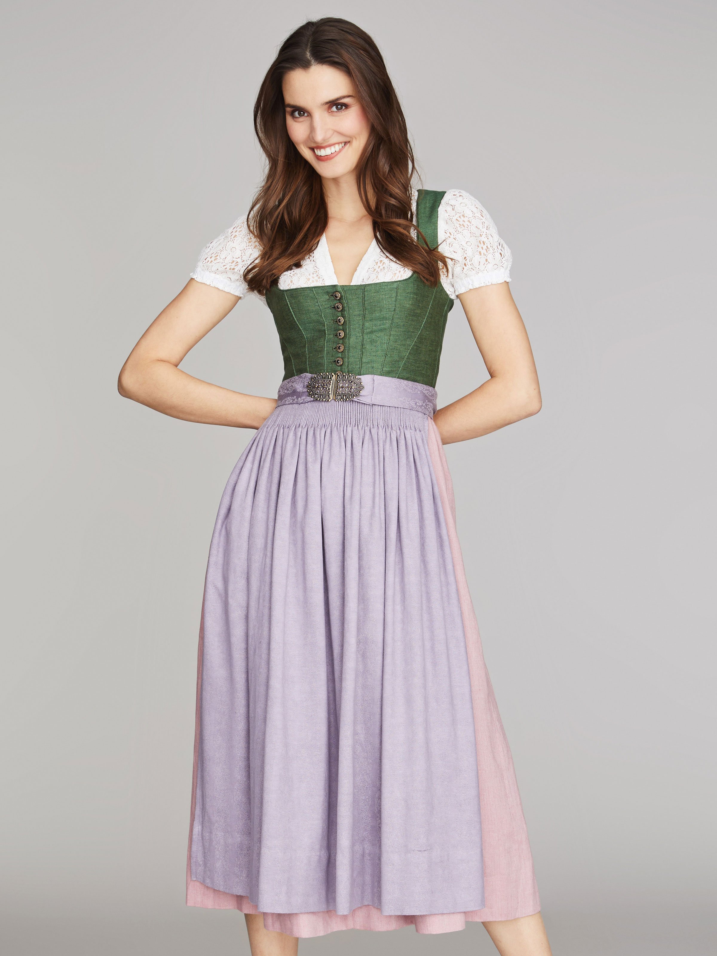 Limberry Kleegrünes Dirndl aus Leinen - ANNABELLE KLEEGRÜN